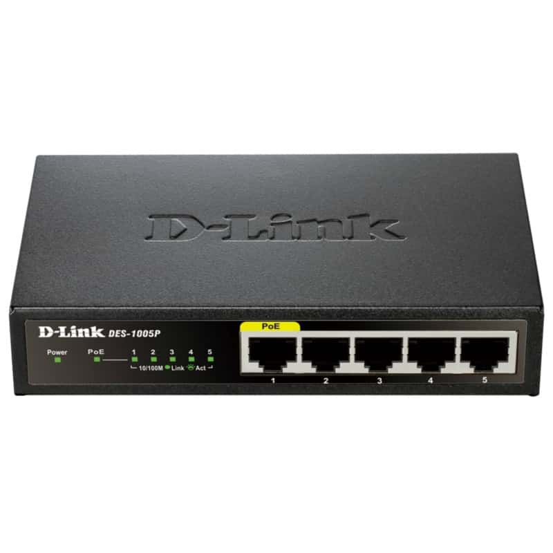 NSWSSO0215_800 D-Link DES-1005P Switch 5x10/100Mbps 1xPoE - Imagen 1
