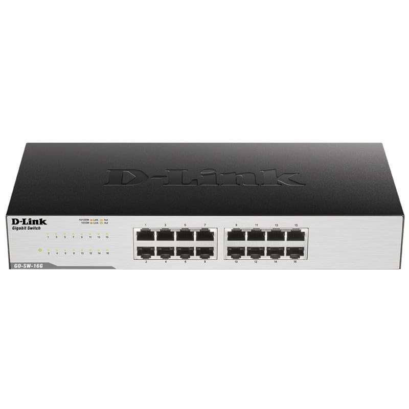 NSWSSO0229_800 D-Link GO-SW-16G Switch 16xGB Metal - Imagen 1
