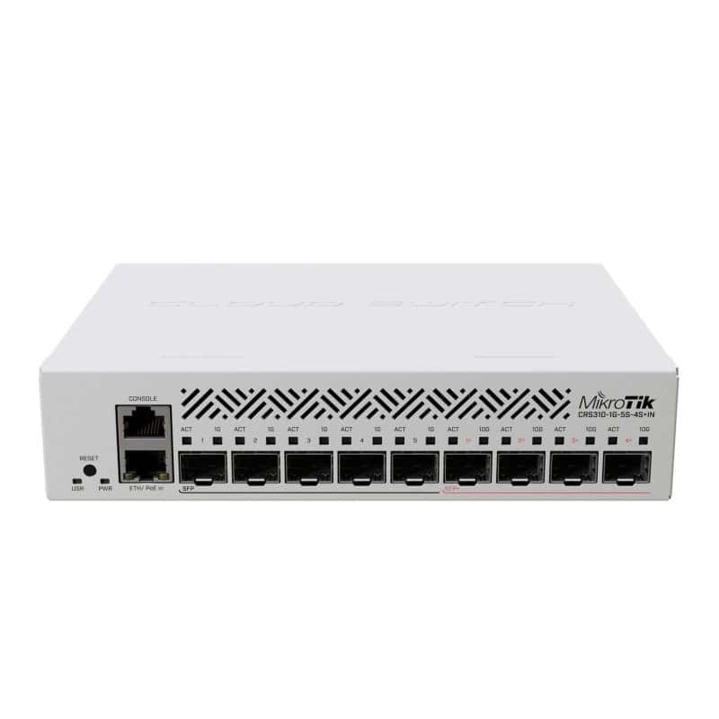 NSWSSO0293_800 MikroTik CRS310-1G-5S-4S+IN Switch 5xSFP 4xSFP+ - Imagen 1