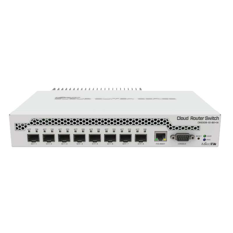 NSWSSO0299_800 MikroTik CRS309-1G-8S+IN Switch 1xGbE 8xSFP+ - Imagen 1