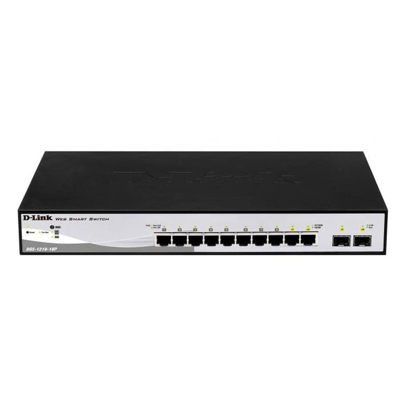 NSWSSO0303_800 D-Link DGS-1210-10P/E Switch 8xGB PoE 2xSFP - Imagen 1