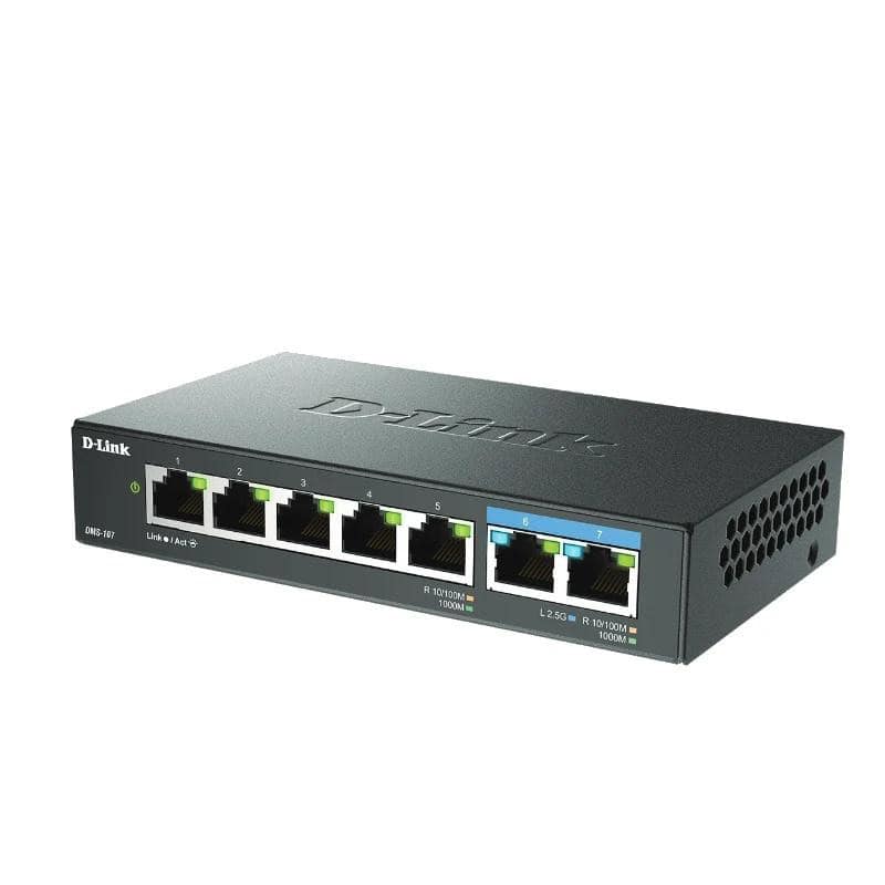 NSWSSO0317_800 D-Link DMS-107 7xMGb Unmanaged Switch - Imagen 1
