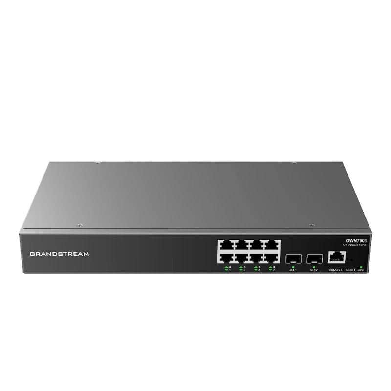 NSWSSO0320_800 Grandstream GWN7801P Switch 8xGbE PoE 2xSFP 120W - Imagen 1