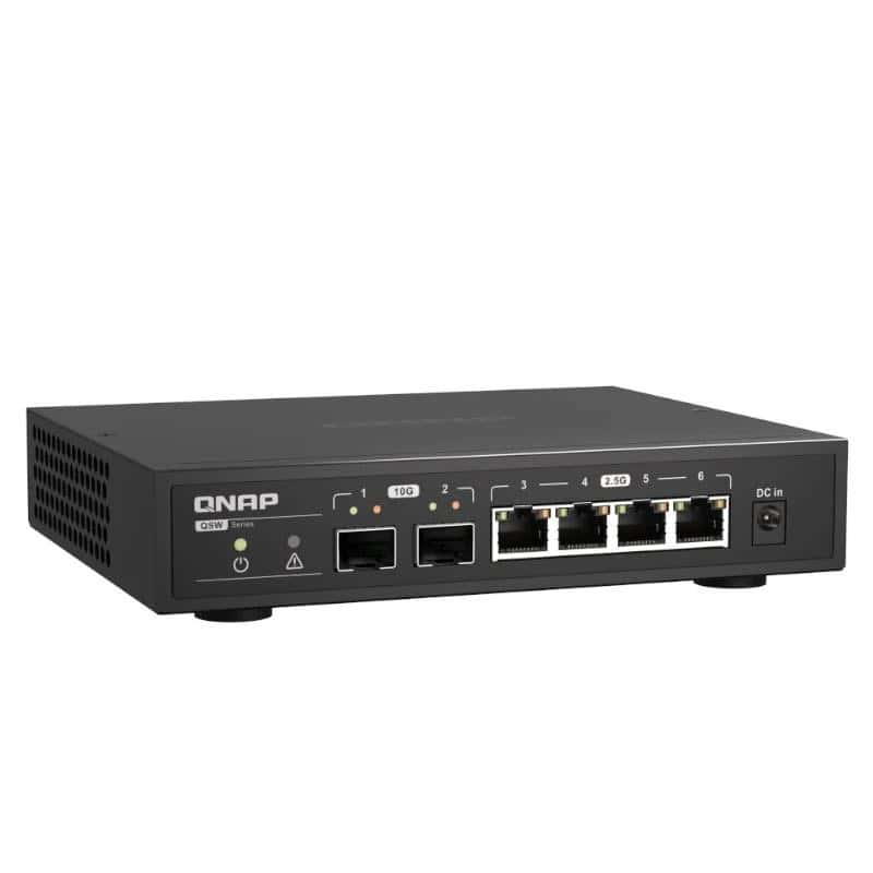 NSWSSO0327_800 QNAP QSW-2104-2S Switch 2x10GbE SFP+ 4x2.5GbE - Imagen 1