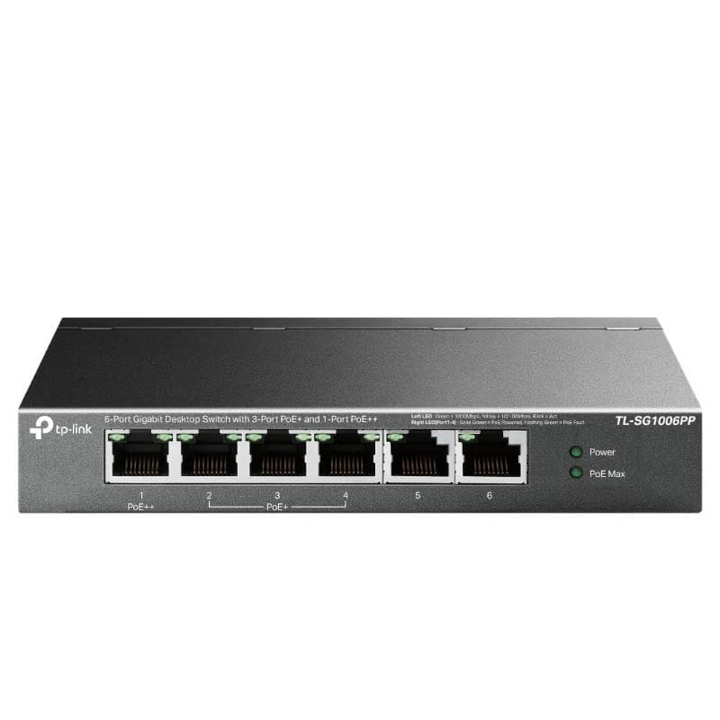 NSWSSO0333_800 TP-Link TL-SG1006PP Switch 6xGB (3xPoE+ 1xPoE++) - Imagen 1
