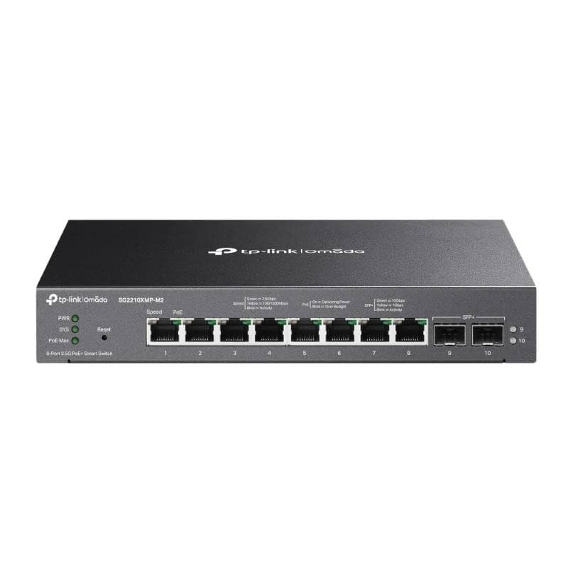 NSWSSO0354_800 TP-Link SG2210XMP-M2 Switch 8x2,5Gb PoE+ 2xSFP+ - Imagen 1