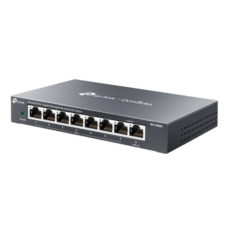 NSWSSO0373_800 TP-Link RP108GE Switch 7xGb PoE In 1xGb PoE Out - Imagen 1