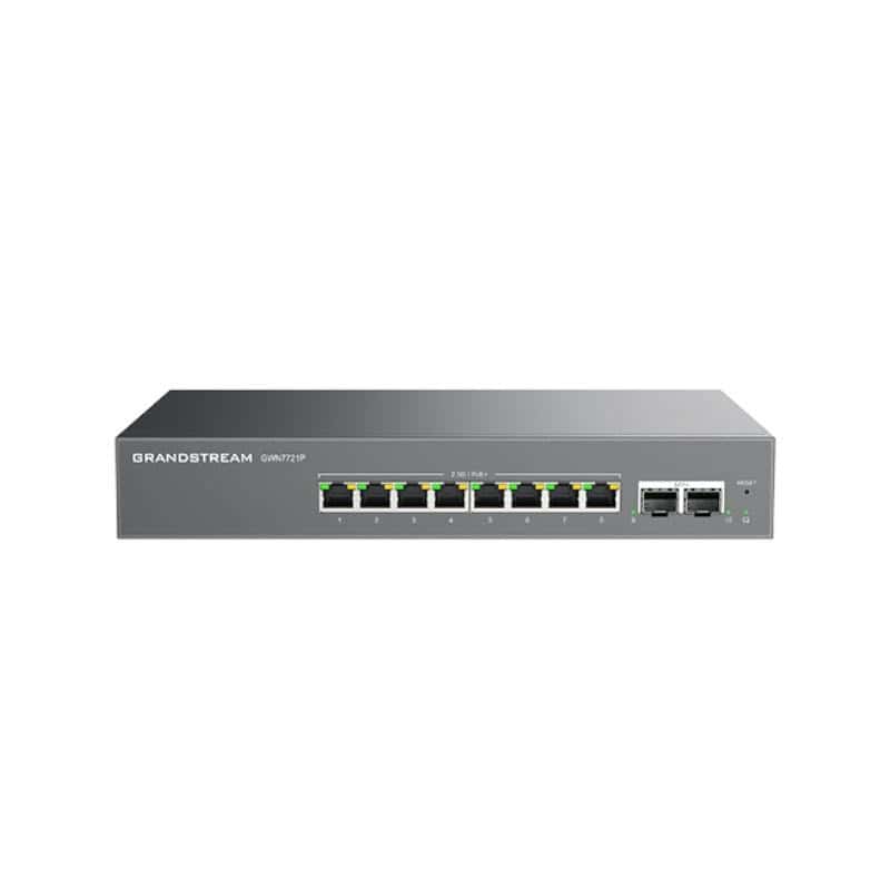 NSWSSO0400_800 Grandstream GWN7721P Switch L2 8x2.5G 2x10SFP+ PoE - Imagen 1