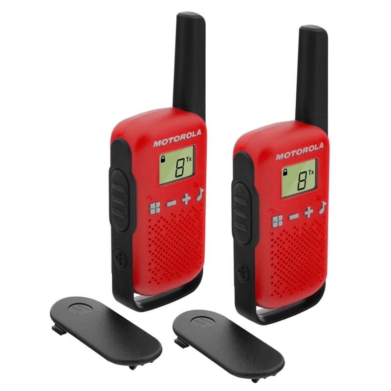 NTEINT0027_800 MOTOROLA T42 Walkie Talkie 4Km 16CH Rojo Duo - Imagen 1