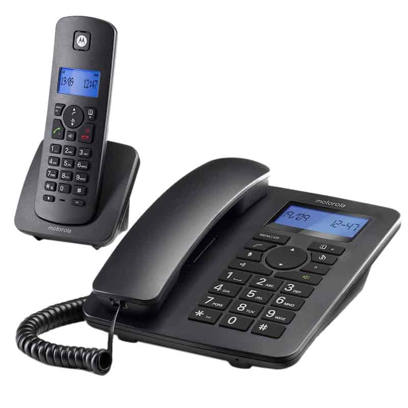 NTETFI0040_800 MOTOROLA C4201 Telefono Combo Fijo + DECT Negro - Imagen 1