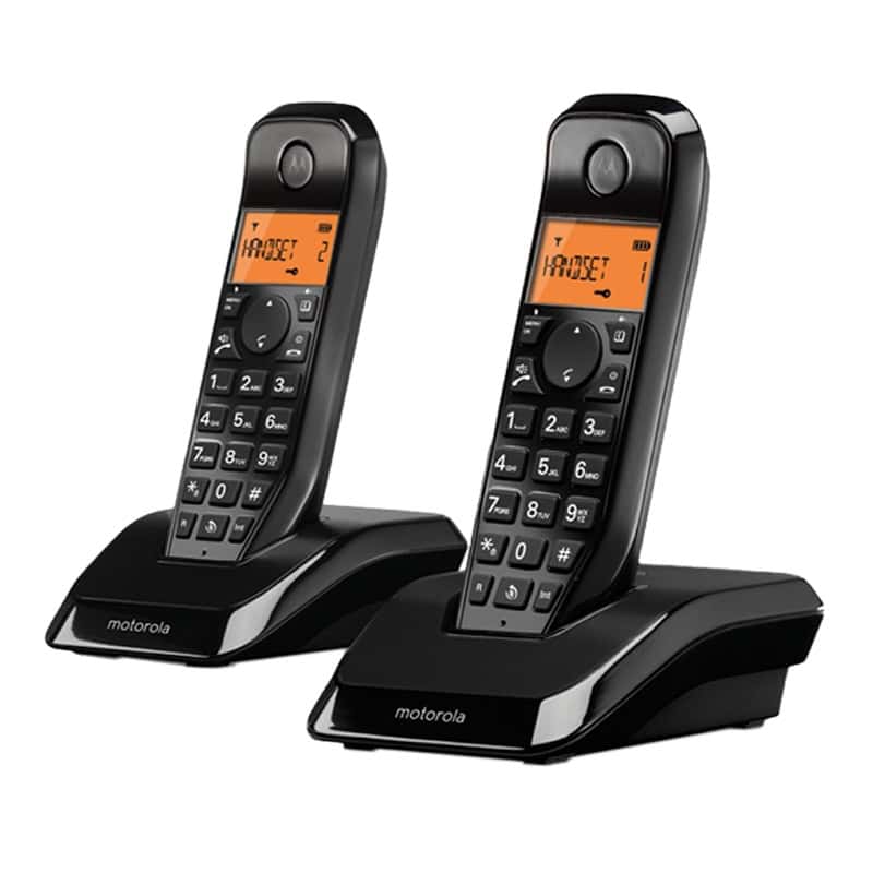 NTETIN0117_800 MOTOROLA S1202 Telefono DECT DUO Negro - Imagen 1