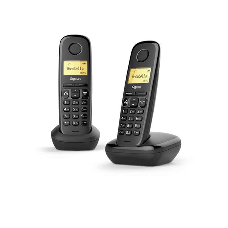 NTETIN0160_800 Gigaset A270 Inalámbrico DECT Duo Negro - Imagen 1