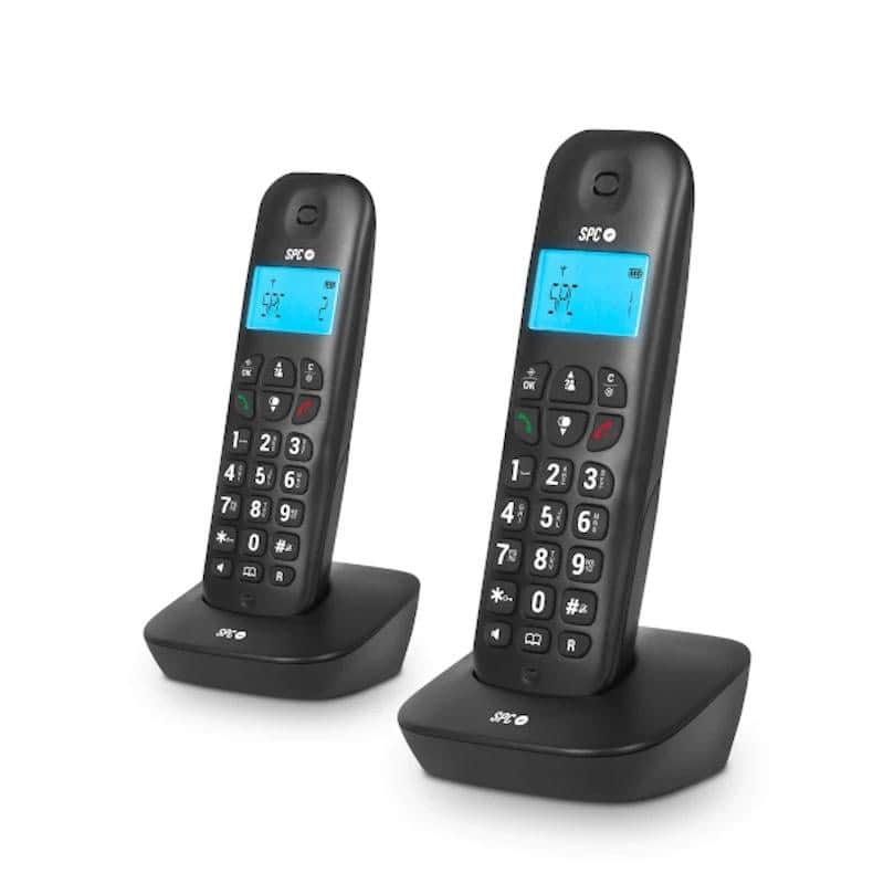 NTETIN0167_800 SPC 7302N Telefono DECT AIR PRO DUO Negro - Imagen 1