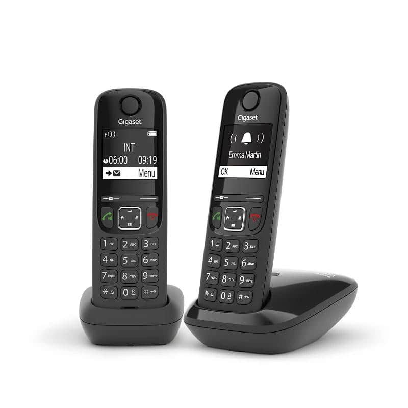 NTETIN0168_800 Gigaset AS690 Inalámbrico DECT DUO Negro - Imagen 1