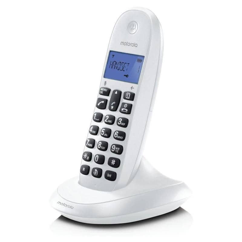 NTETIN0185_800 MOTOROLA C1001 CB+ Telefono DECT Blanco - Imagen 1