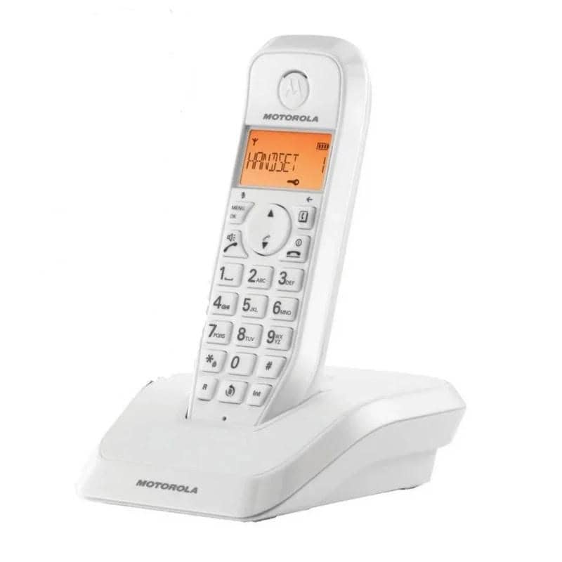 NTETIN0187_800 MOTOROLA S1201 Telefono DECT Blanco - Imagen 1