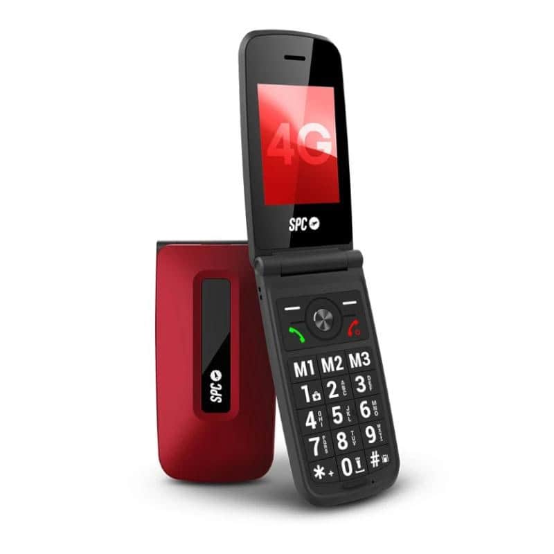 NTETMM0076_800 SPC 2342R Titan 4G Movil Senior 2.4" S.HELP Rojo - Imagen 1