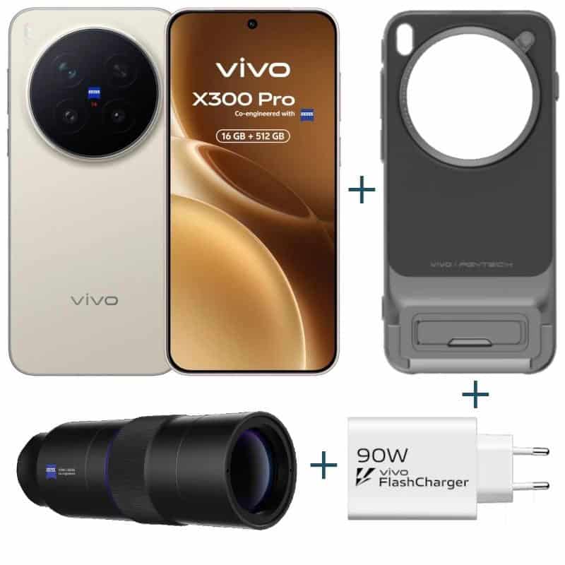 NTETMO3202_800 VIVO X300 Pro Brown + funda + Teleobjetivo + ch90w - Imagen 1